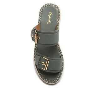 Green Two Strap Sandal